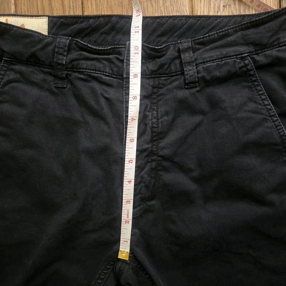 Nudie Jeans Co. 31x30 Slim Adam Black Organic Cotton Twill Chino Garment Dyed